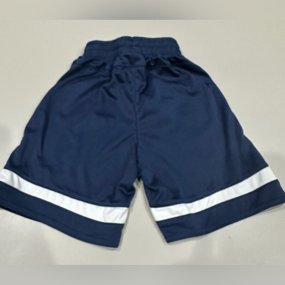 ProTime Soccer Shorts (navy blue & white). Youth XS